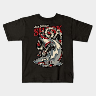Vintage Shark Tattoo Kids T-Shirt